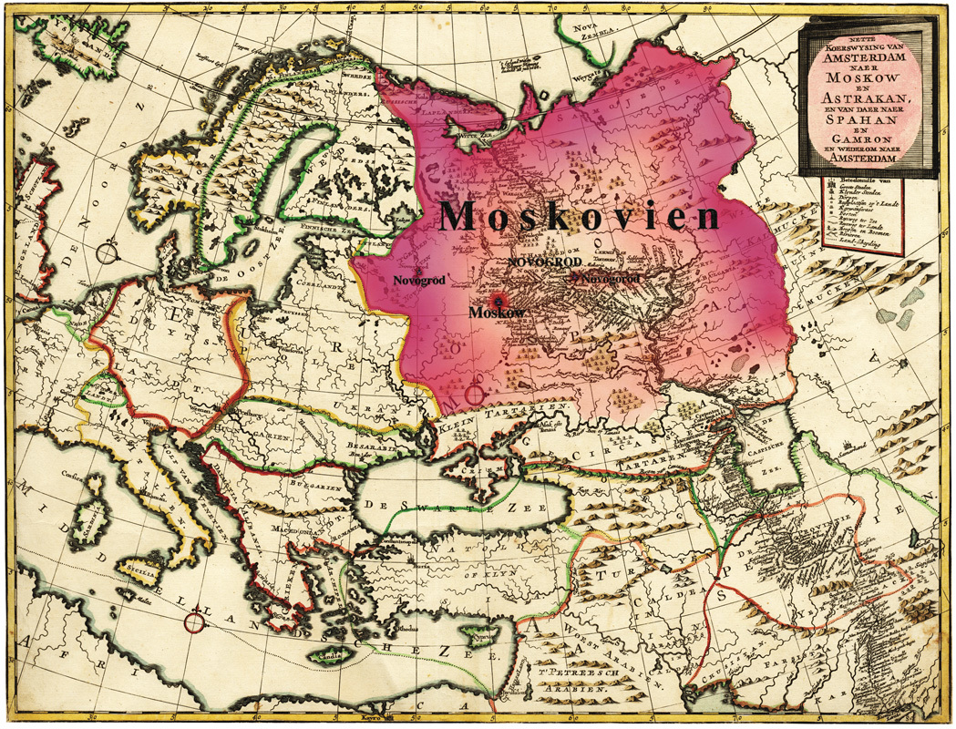 Карта 17 века Россия Московия Тартария